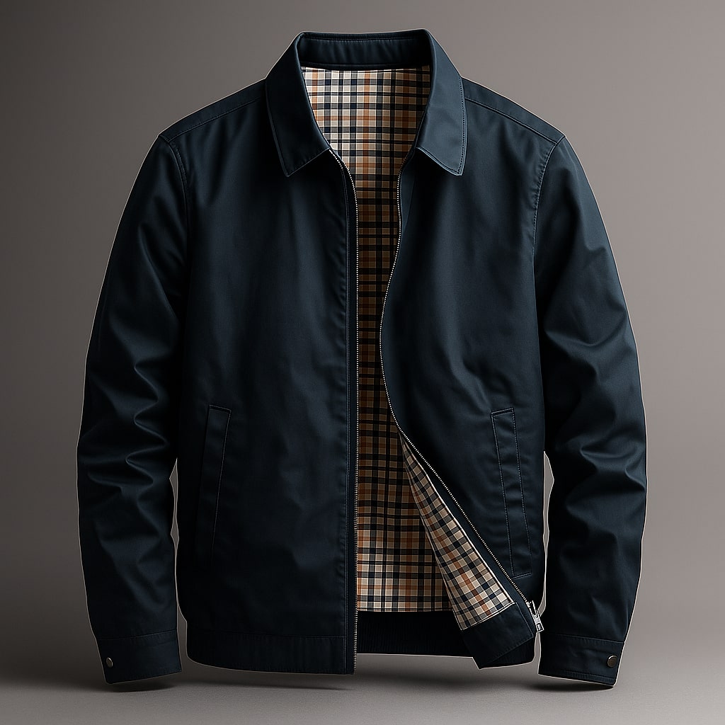 Gentrobe Casual Jacket with Plaid Lining