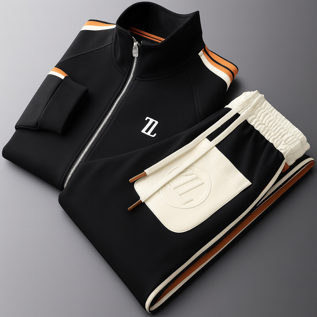 Gentrobe Tracksuit with Zip-Up Jacket and Matching Pants