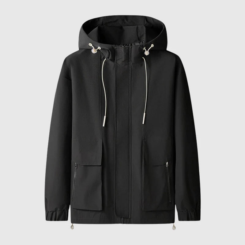 Gentrobe Hooded Jacket with Adjustable Drawstrings