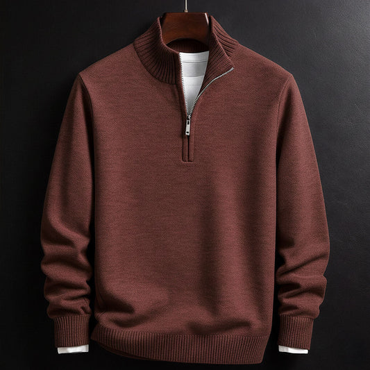 Gentrobe Zipper Neck Pullover Sweater