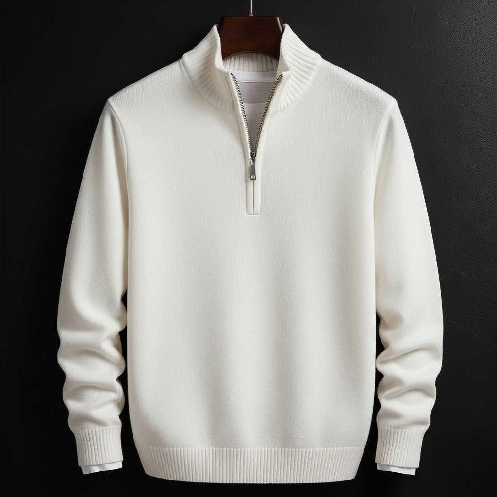 Gentrobe Zipper Neck Pullover Sweater