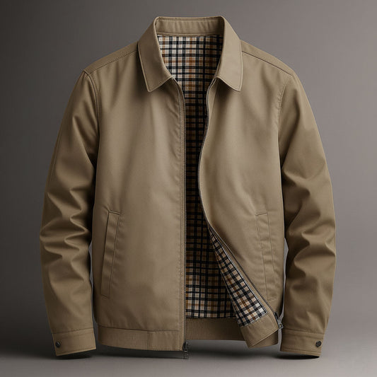 Gentrobe Casual Jacket with Plaid Lining