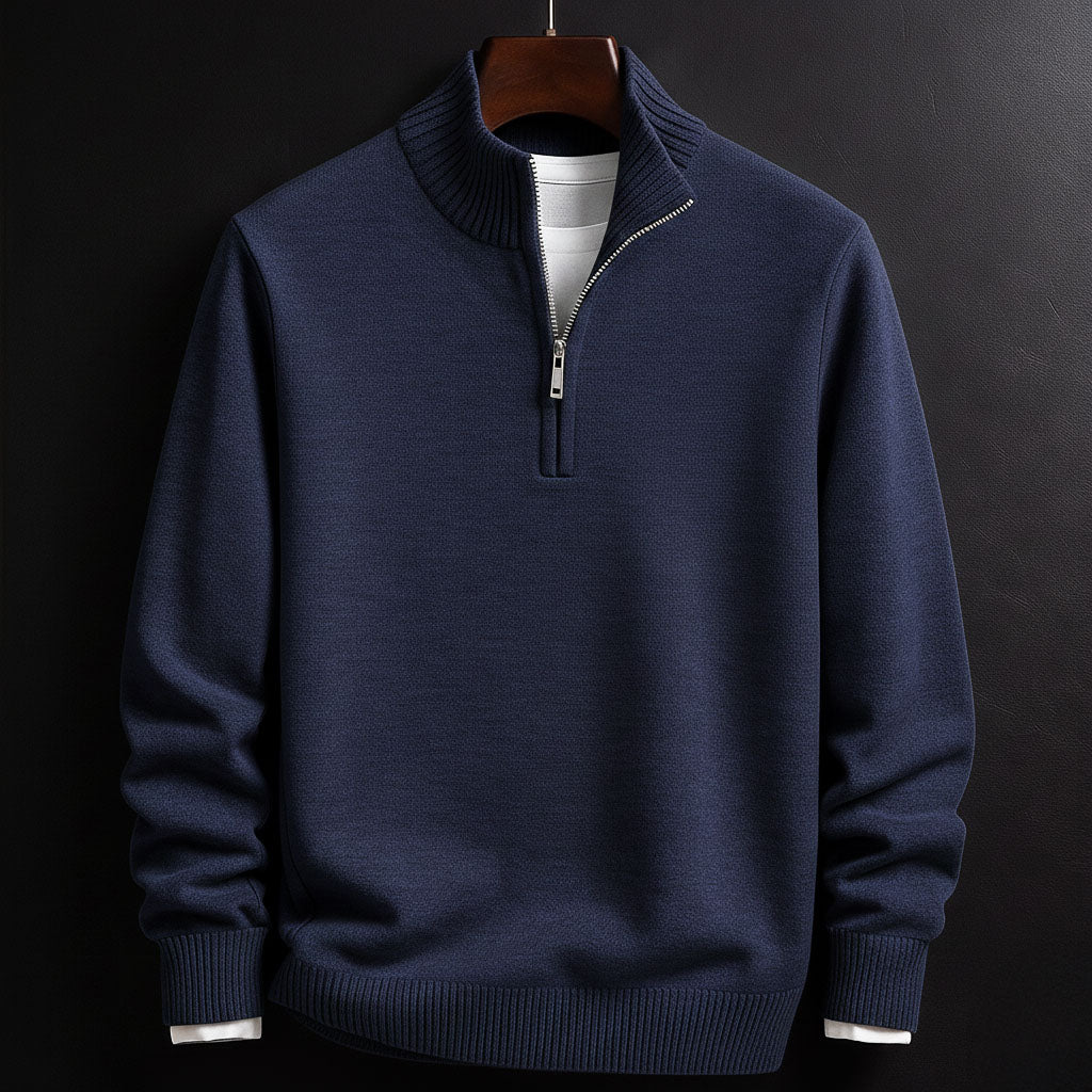 Gentrobe Zipper Neck Pullover Sweater